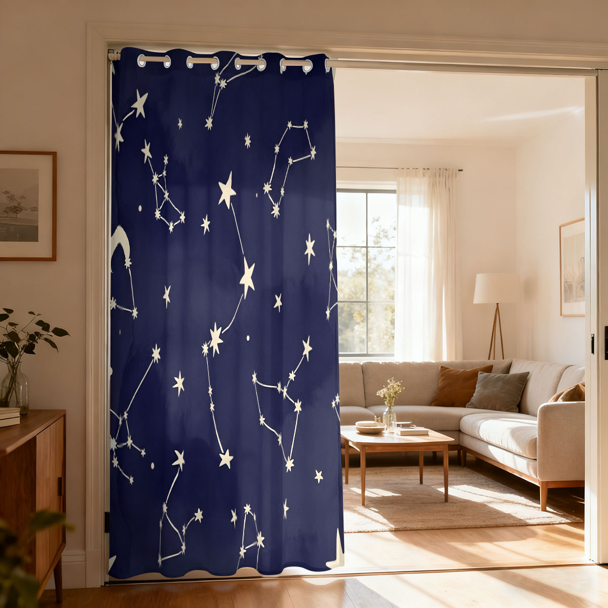 Home Decor Curtain - 1 stuk retro roze bloemmotief enkelvoudig