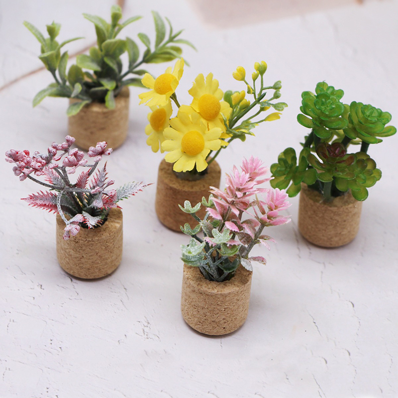 Home Decor Green - 1:12 Poppenhuis Simulatie Bloem Plant Ingemaakte