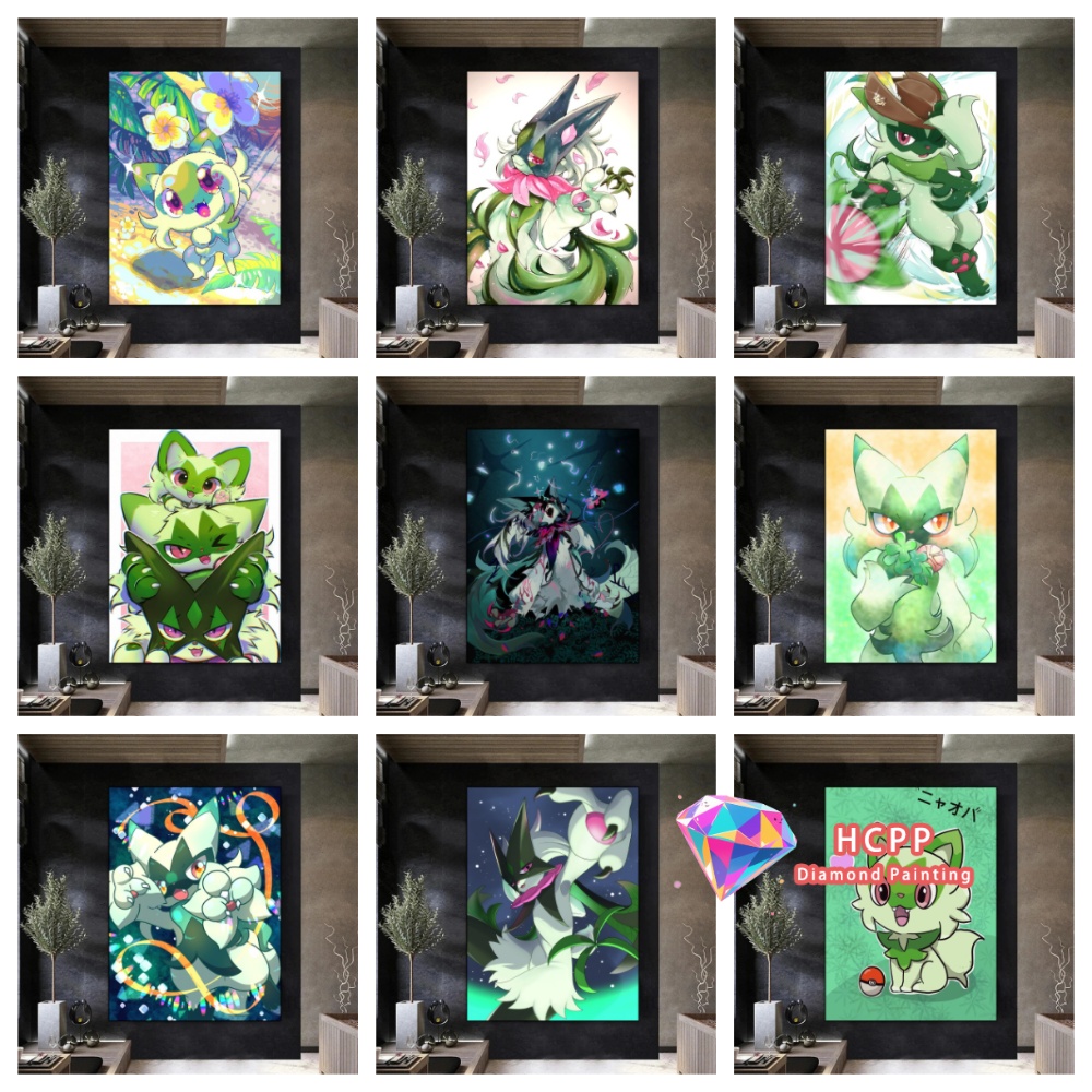 Home Decor Korea - Pikachu Floragato Sprigatito Meowscharada Diamond Painting