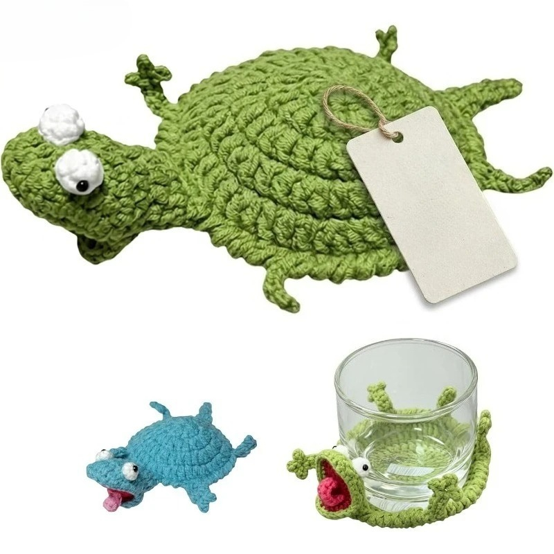 Home Decor Etsy - Haakwerk hagedis onderzetter schattig 3D handgemaakt