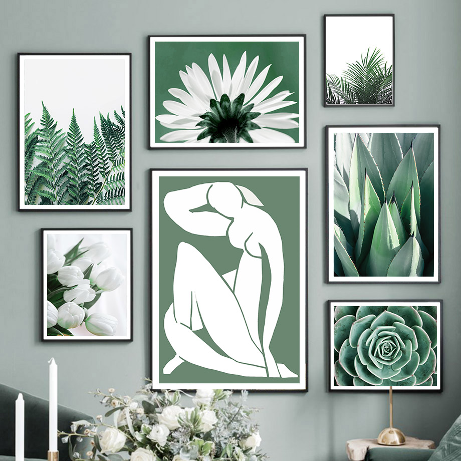 Home Decor Green - Groene Matisse Meisje Cactus Plant Bladgroene