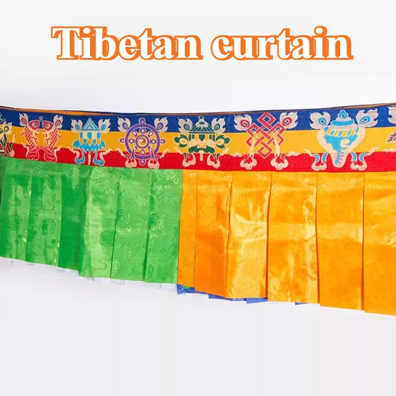 Home Decor Curtain - 5M Tibetaanse tafelomtrek Acht gelukbrengende gordijnen