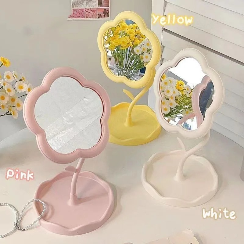 Home Decor Online Free - Spiegel Desktop Bloemspiegels Creatieve slaapzaal Desktop