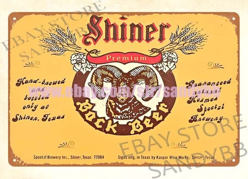 Home Decor Online Shop - Shiner Beer brouwerij mancave eetkamer metalen