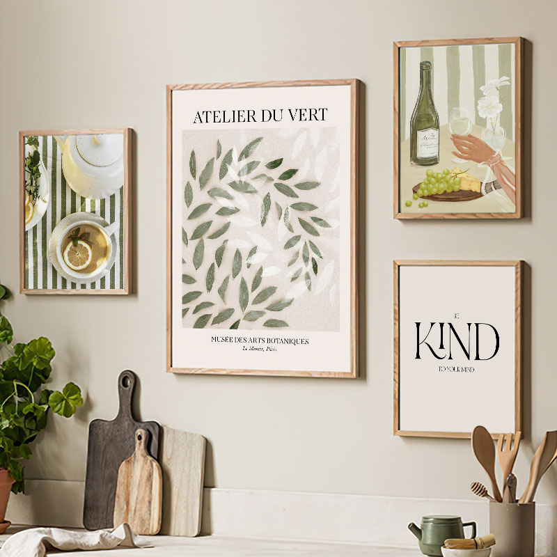 Moderne abstracte groen gestre - Home Decor Green recensie en prijs