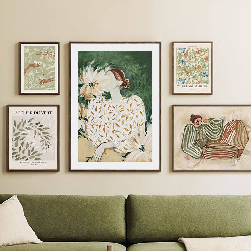 Moderne abstracte groen gestre - Home Decor Green recensie en prijs