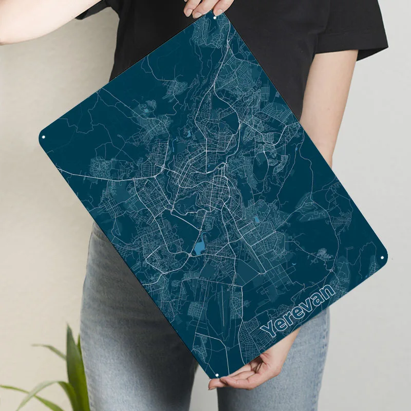 Yerevan stadskaart posterkaart - Home Decor Yerevan recensie en prijs