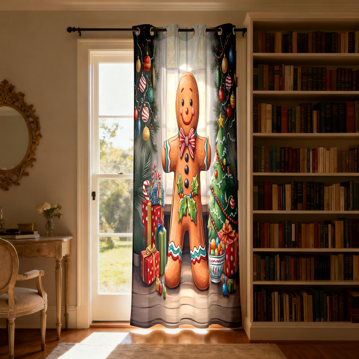 Kerst Gingerbread Man Kerstdec - Home Decor Curtain recensie en prijs