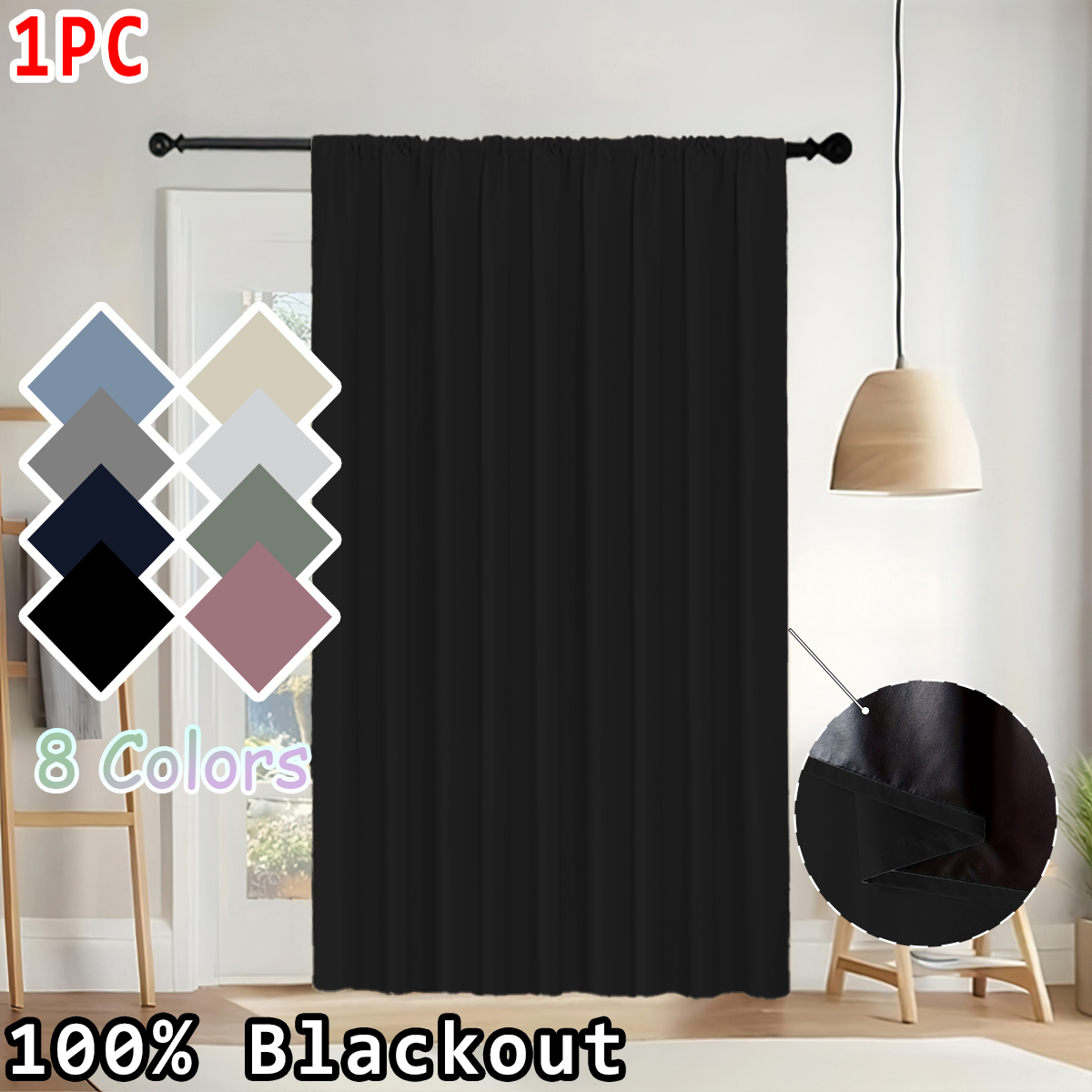 1 stuk eenvoudige effenkleurig - Home Decor Curtain recensie en prijs