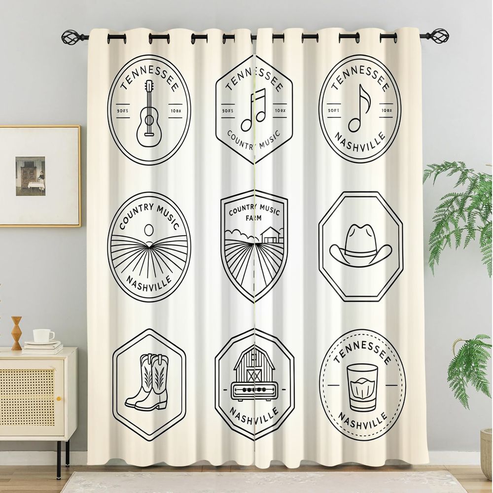 Tennessee Country Music Thema- - Home Decor Curtain recensie en prijs
