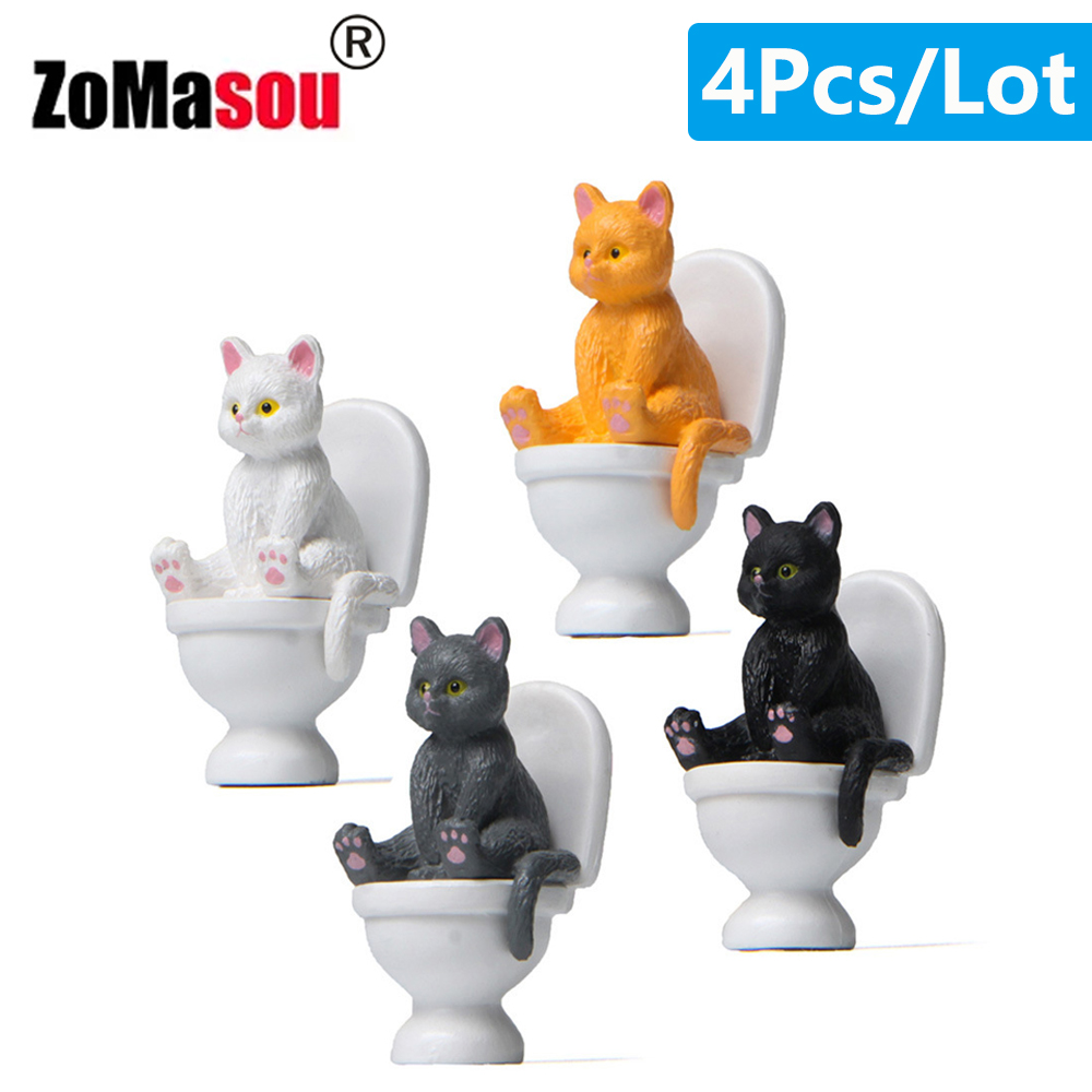Kat Zitten Op Beeldjes Wc Kat  - Home Decor Korea recensie en prijs