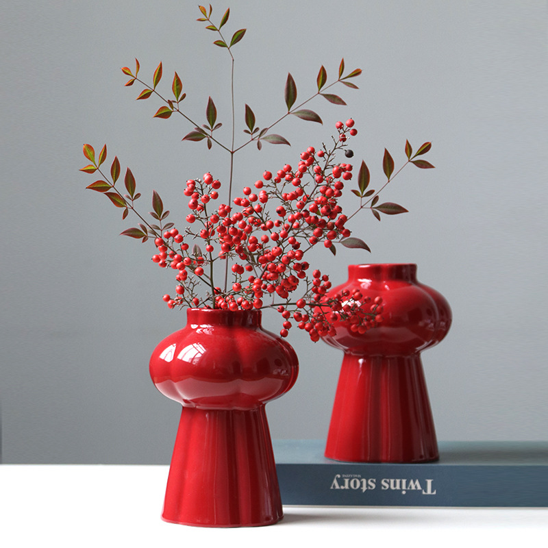1 stuks rode keramische vaas,  - Home Decor Center recensie en prijs
