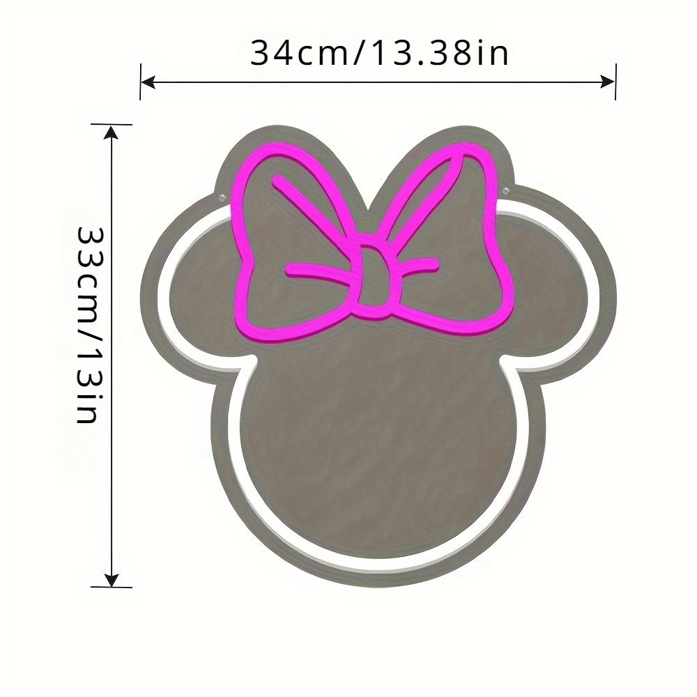 Disney Minnie Mouse LED Neonli - Home Decor Etsy recensie en prijs