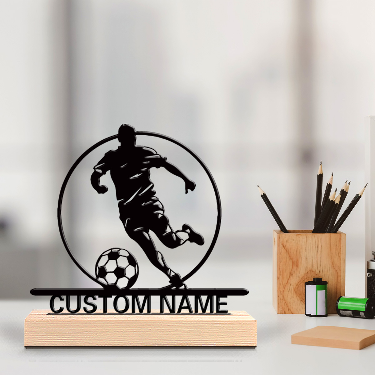 Aangepaste voetbalspeler metal - Home Decor Mod recensie en prijs
