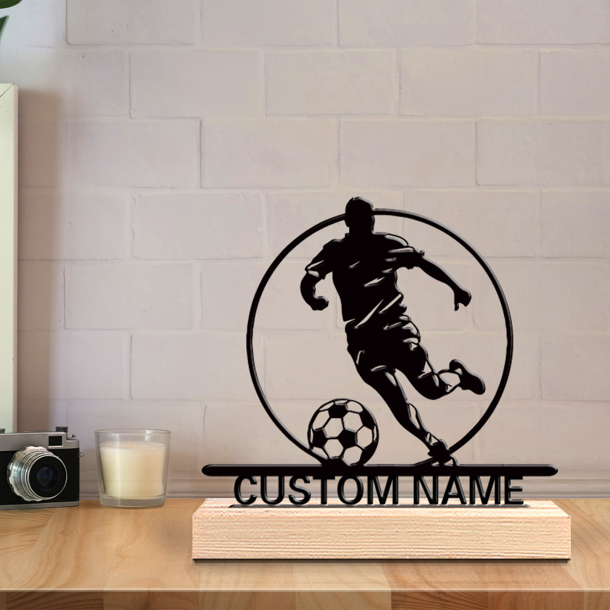 Aangepaste voetbalspeler metal - Home Decor Mod recensie en prijs