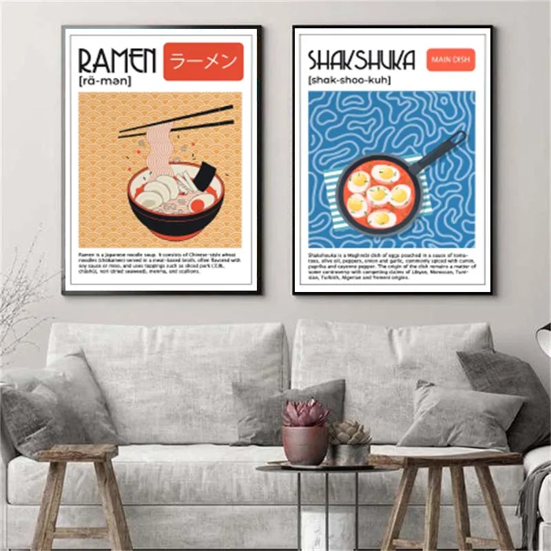 Aziatische Voedsel Canvas Schi - Home Decor Korea recensie en prijs