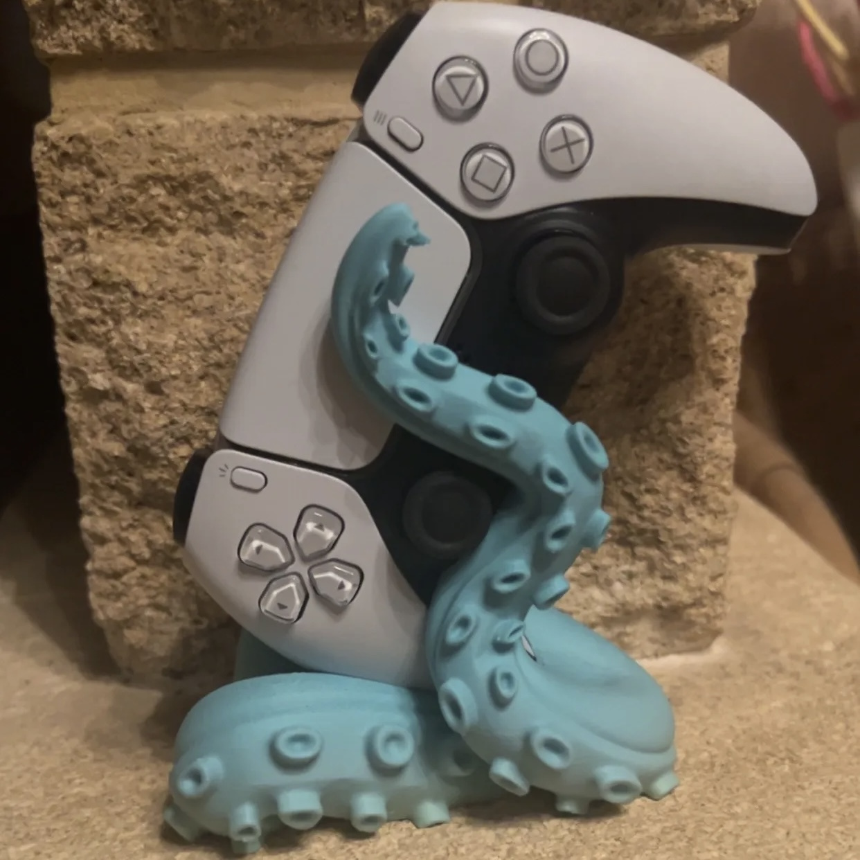 3D-geprinte octopus gamecontro - Home Decor Etsy recensie en prijs