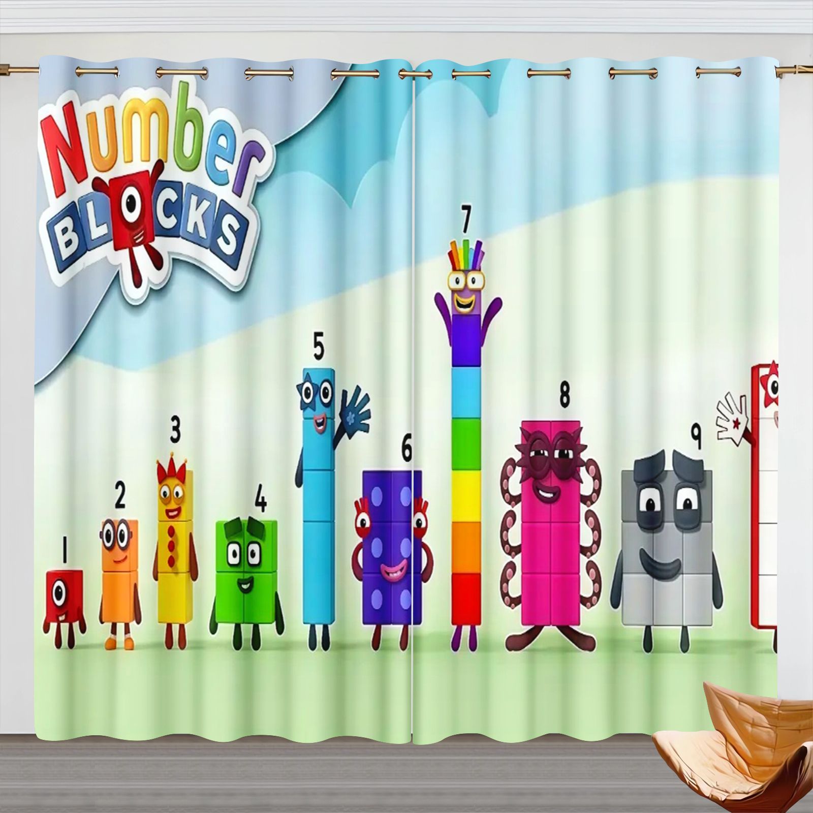 Numberblocks Cartoon Gordijnen - Home Decor Curtain recensie en prijs