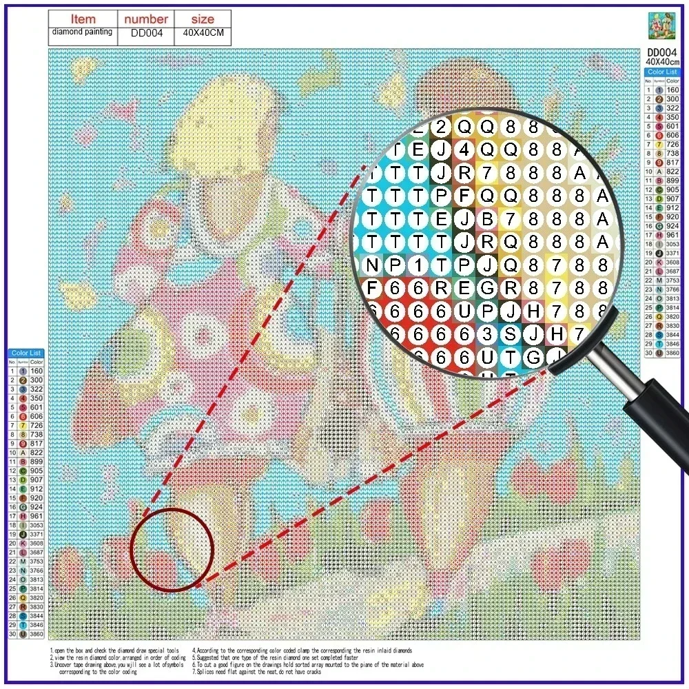Cartoon Girl Diamond Painting  - Home Decor Korea recensie en prijs
